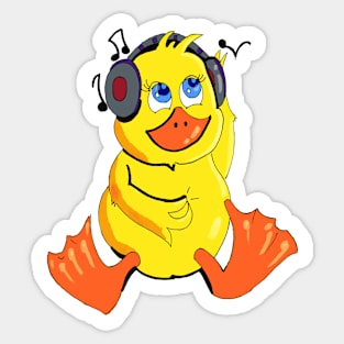 Ducks Doing Cute Things Sticker